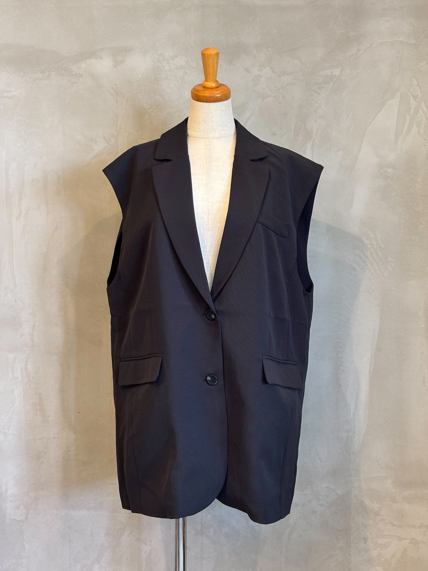 【botanical】ポリツイル バックファスナーベスト