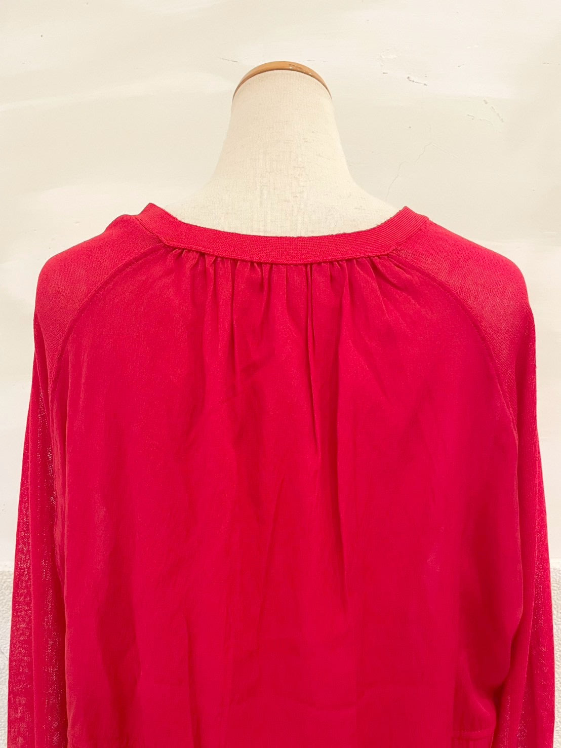 【botanical】布帛ドッキングカーディガン