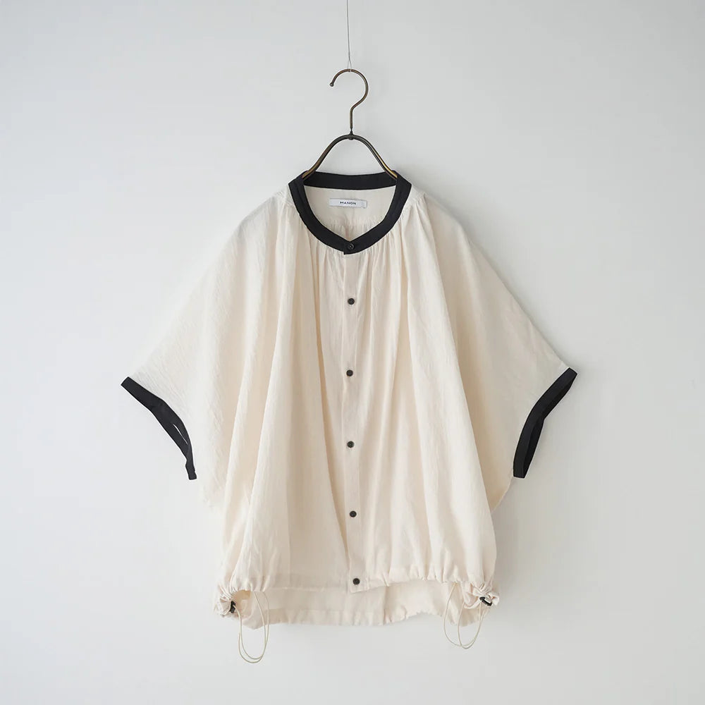 【MANON】フレンチスリーブスピンドルクレリックアミカルシャツ