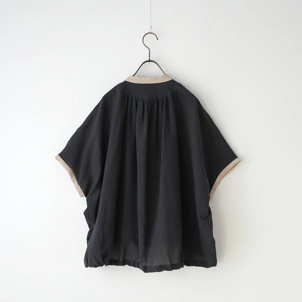 【MANON】フレンチスリーブスピンドルクレリックアミカルシャツ