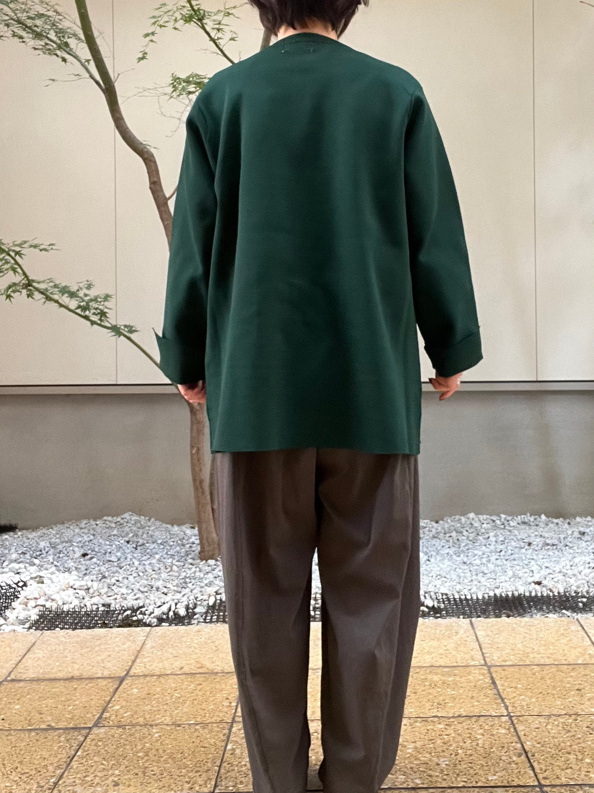 【SOSOTTO】ミラノリブ前立て配色ロングジャケット