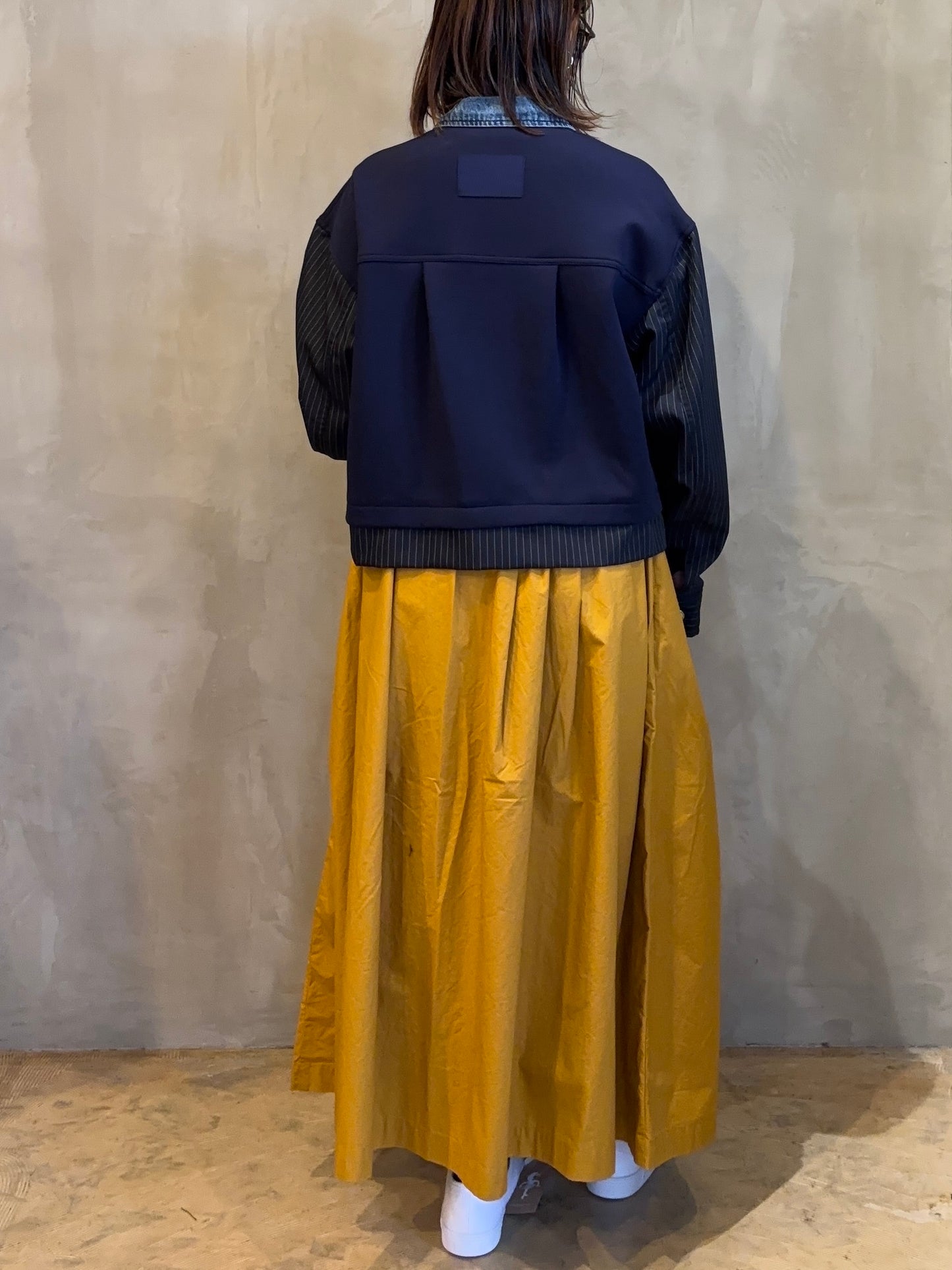 【botanical】異素材切り替えデニムジャケット