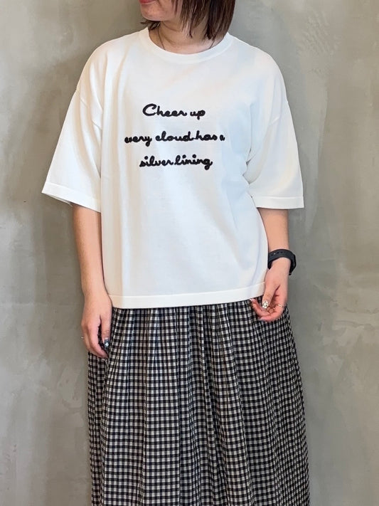 【maomade】ロゴコットンニット