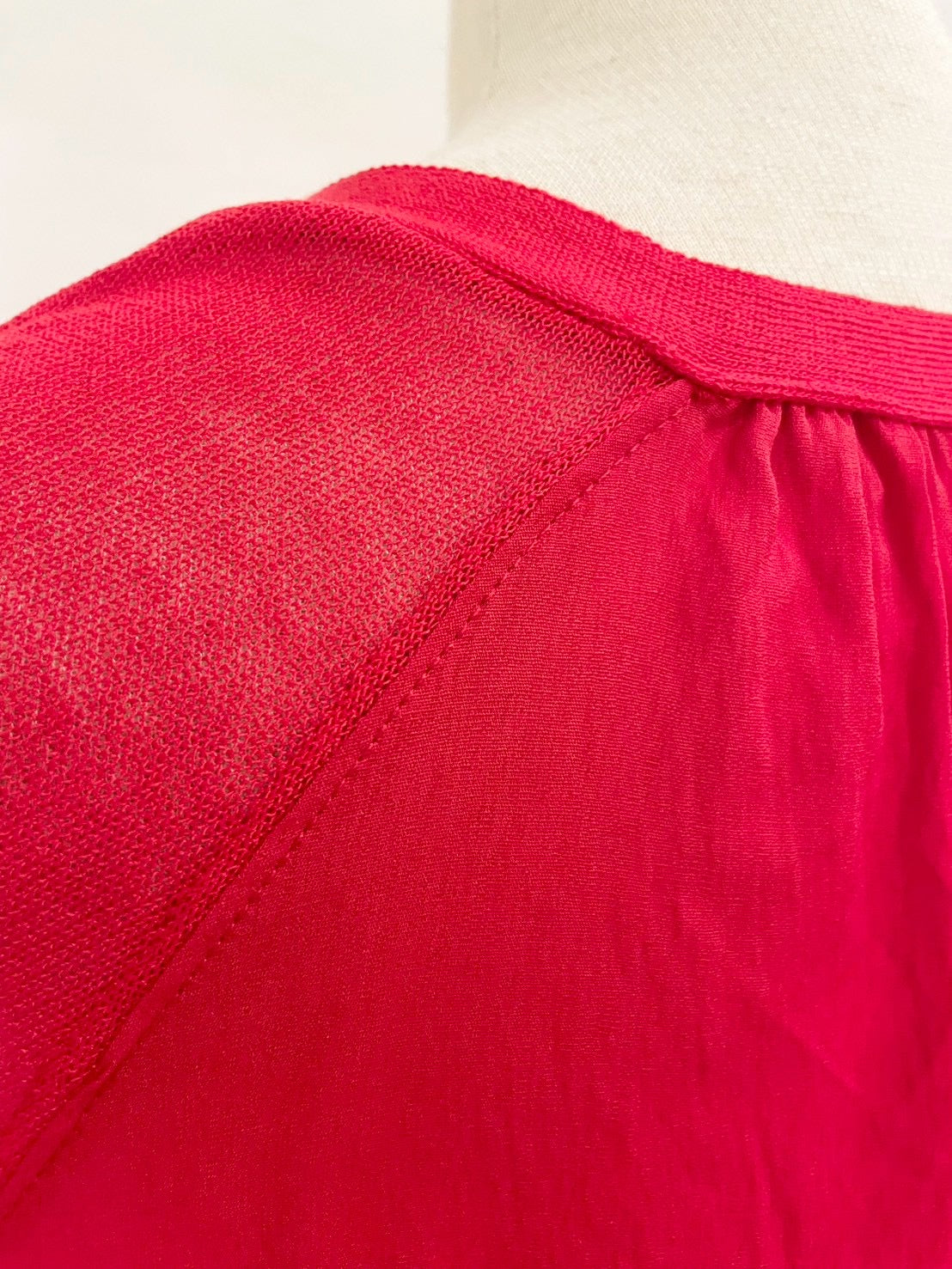 【botanical】布帛ドッキングカーディガン