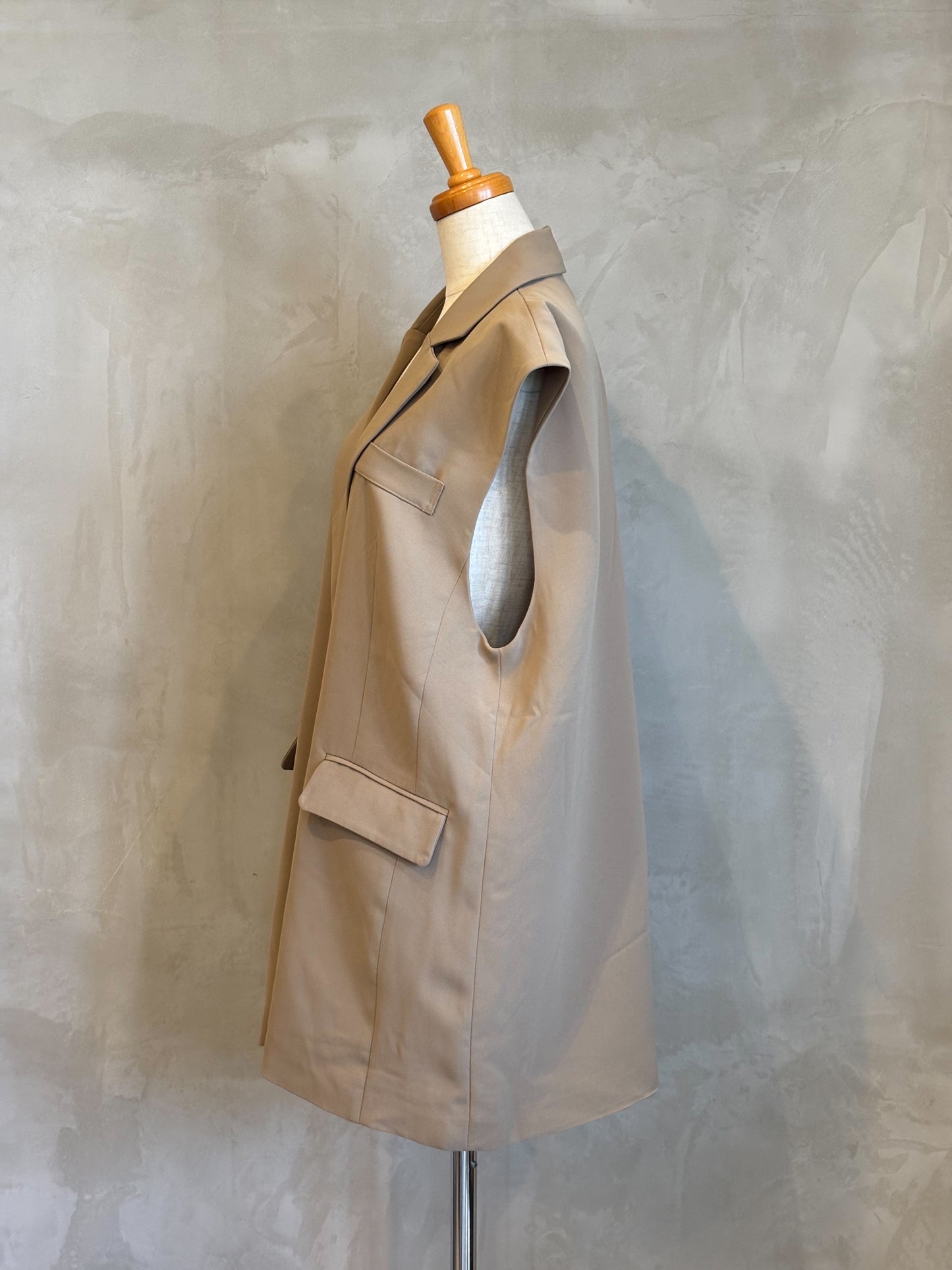 【botanical】ポリツイル バックファスナーベスト