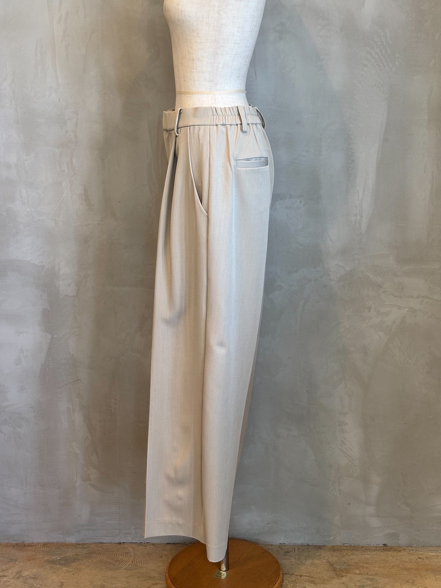 【ROSIEE】カーブポケットタックワイドパンツ