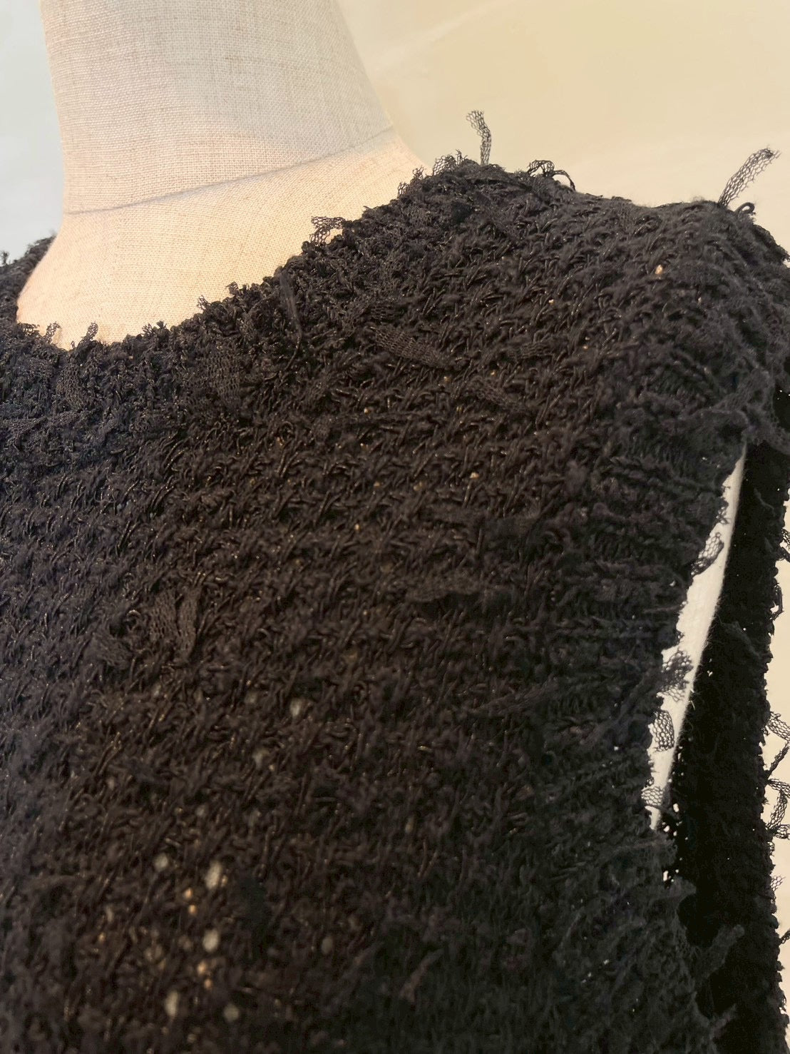 【EN'DAY】【大人のこなれスタイル】ニット×ティアード ワンピース Black×Black