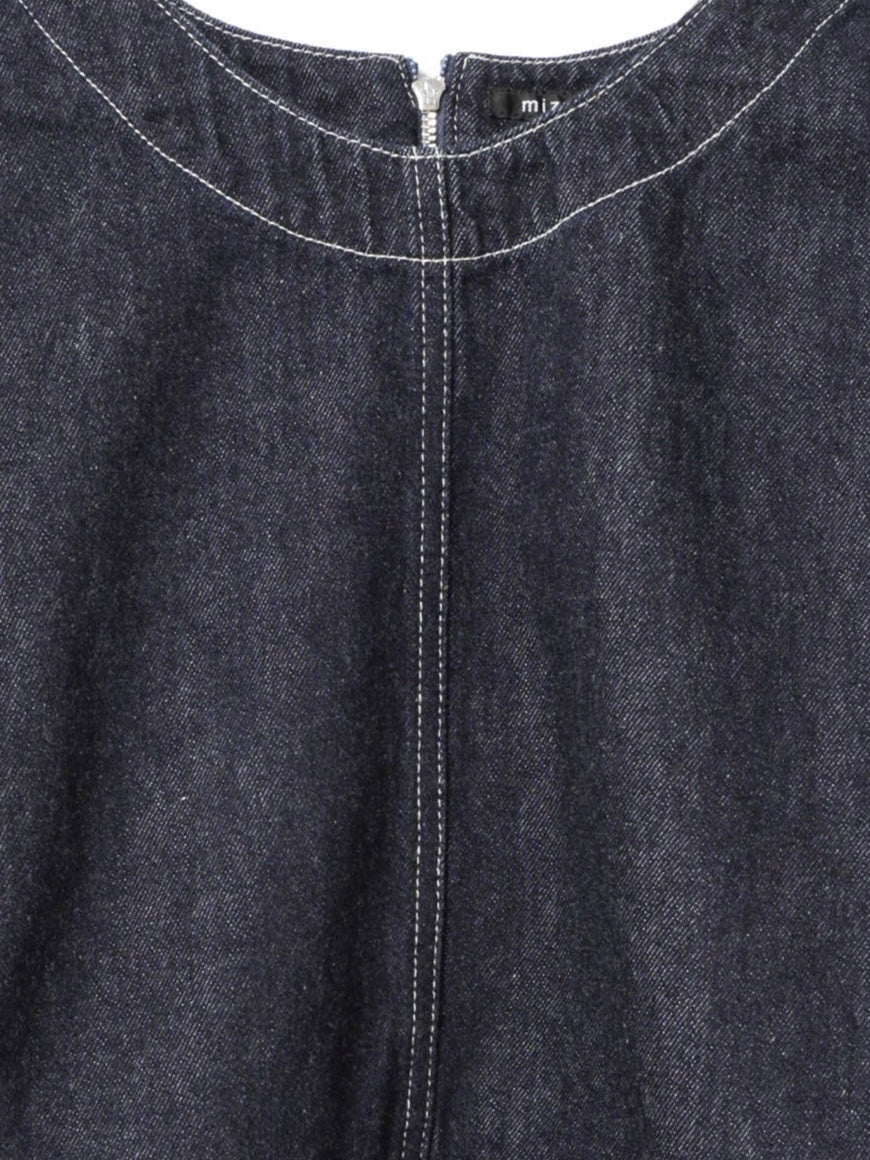 【mizuiro ind】　デニムベスト(ONEWASH)