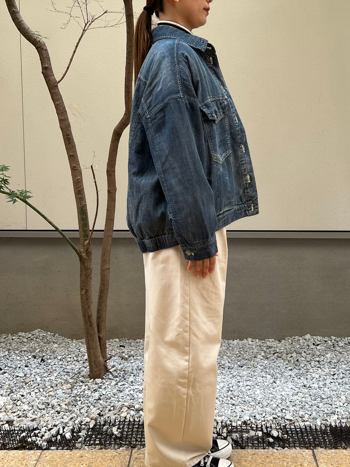 【hunch】中綿キルティング オーバーサイズデニムジャケット