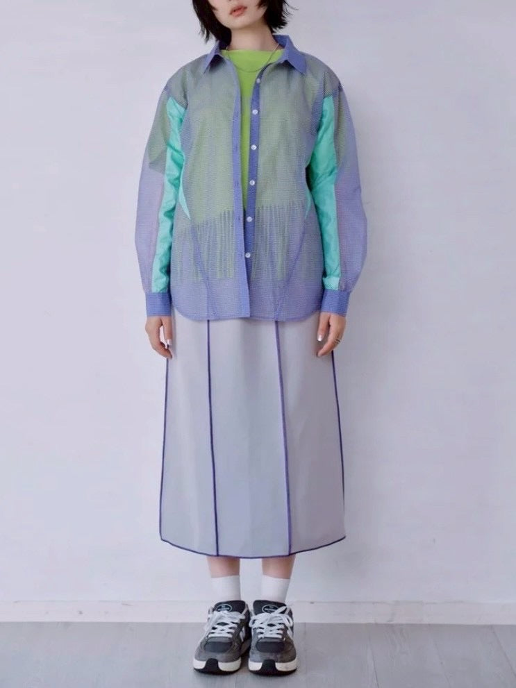 【HCAE】シアーチェックシャツ