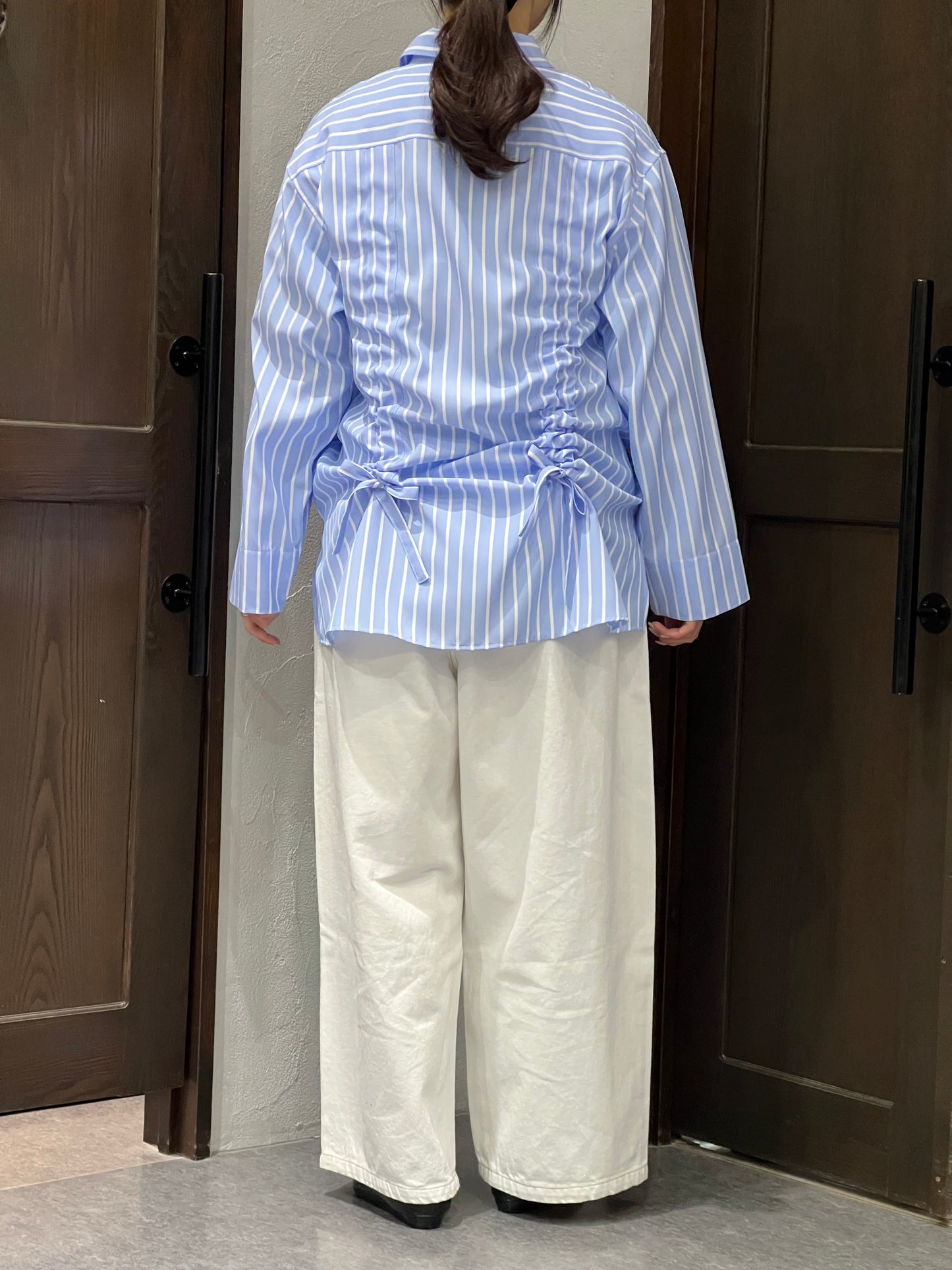 【THOMAS MAGPIE】ドローストリングシャツジャケット