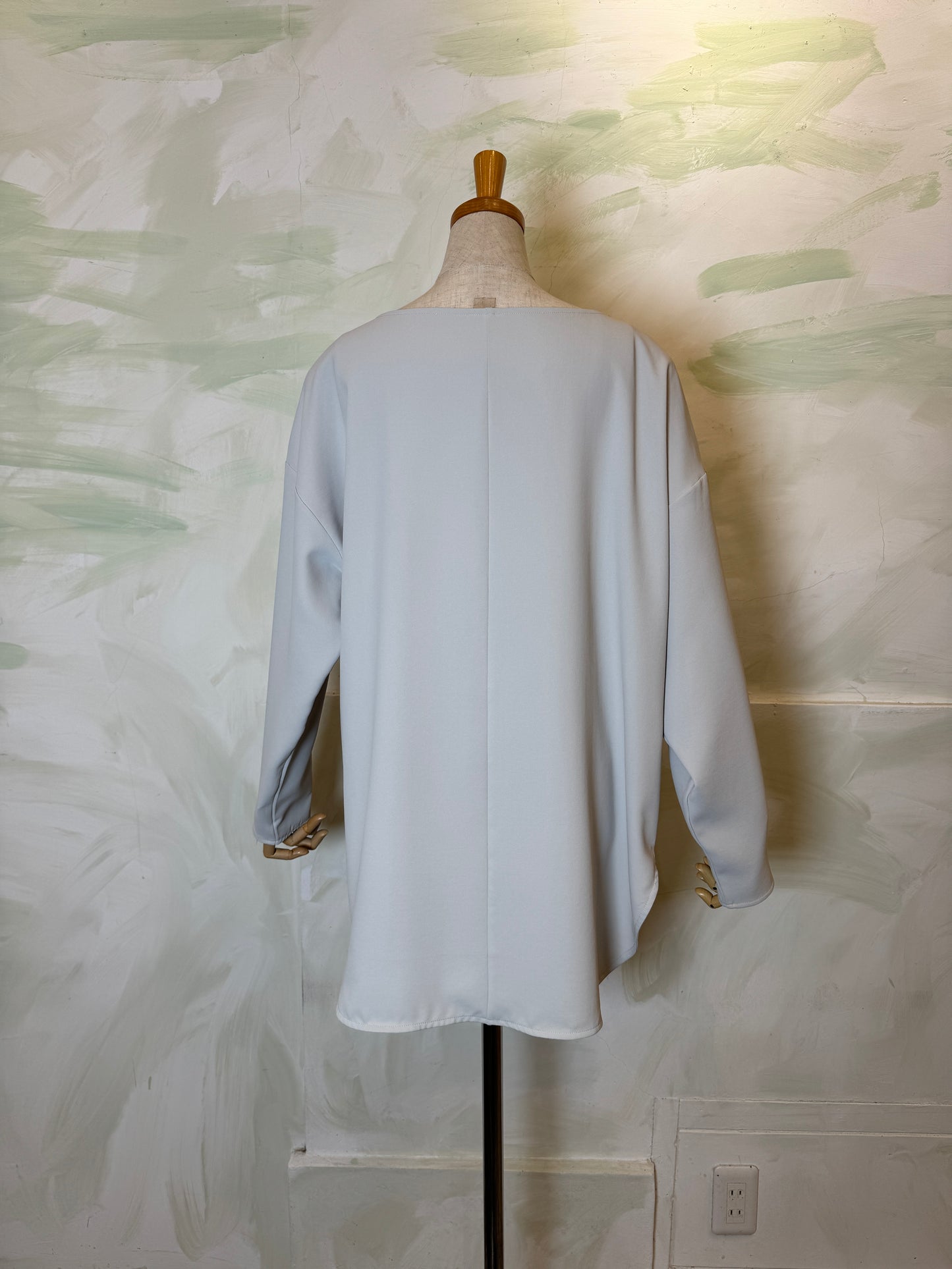 【Dignite collier】ジョーゼット長袖ブラウス