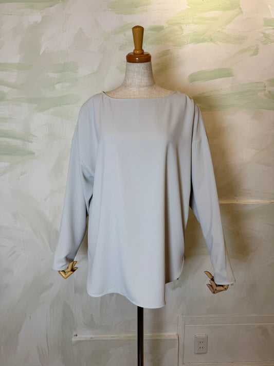 【Dignite collier】ジョーゼット長袖ブラウス