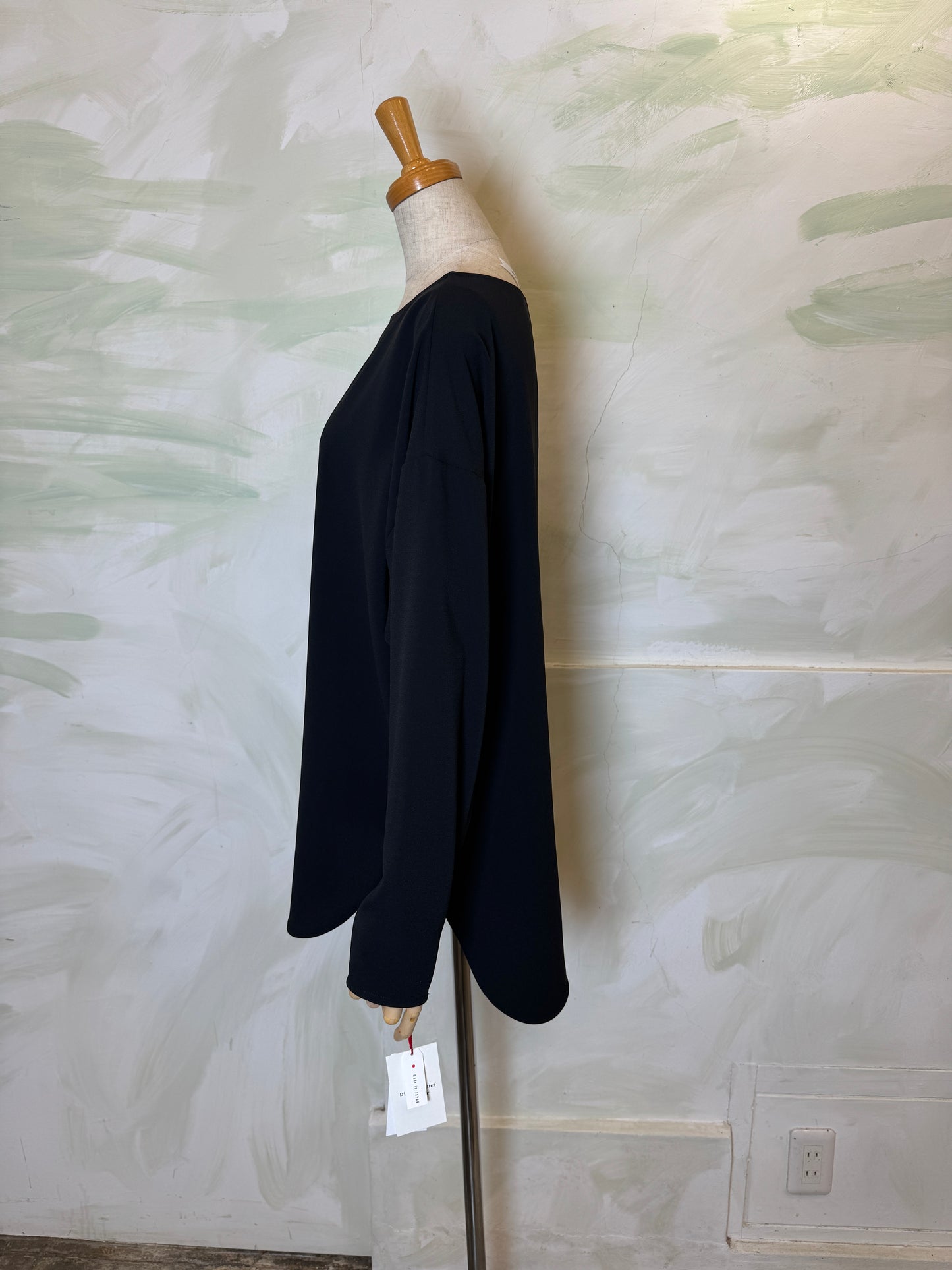 【Dignite collier】ジョーゼット長袖ブラウス