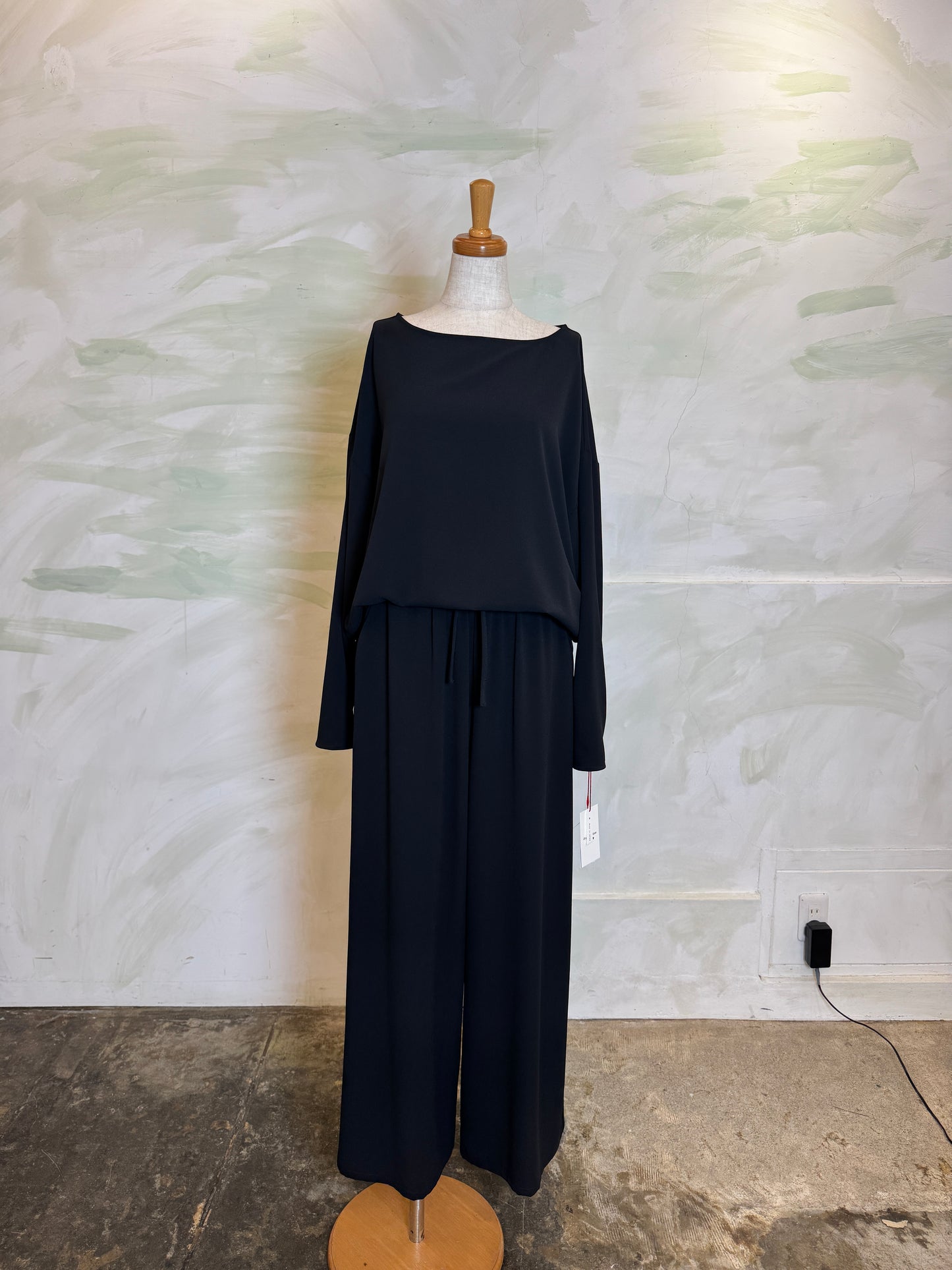 【Dignite collier】ジョーゼット長袖ブラウス