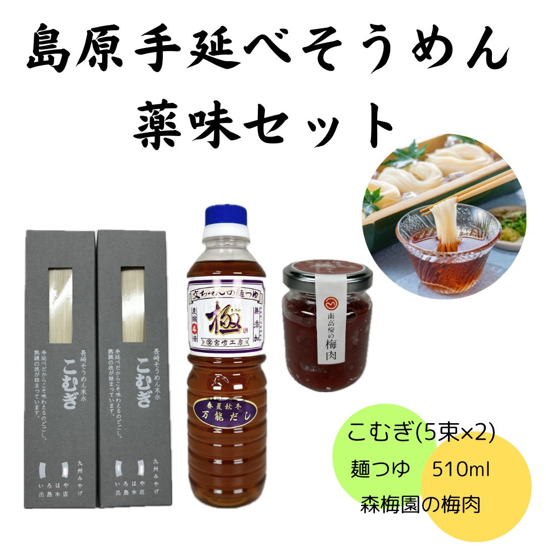 【ギフト】文ちゃん麵つゆ「極」510ml＆そうめん薬味セット（梅）