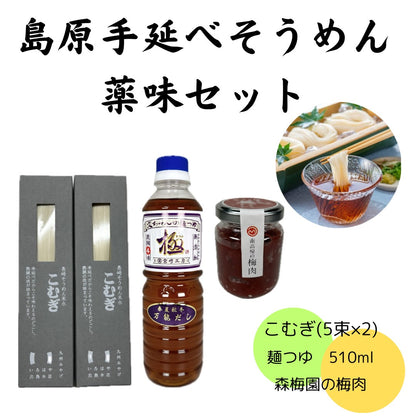 【ギフト】文ちゃん麵つゆ「極」510ml＆そうめん薬味セット（梅）