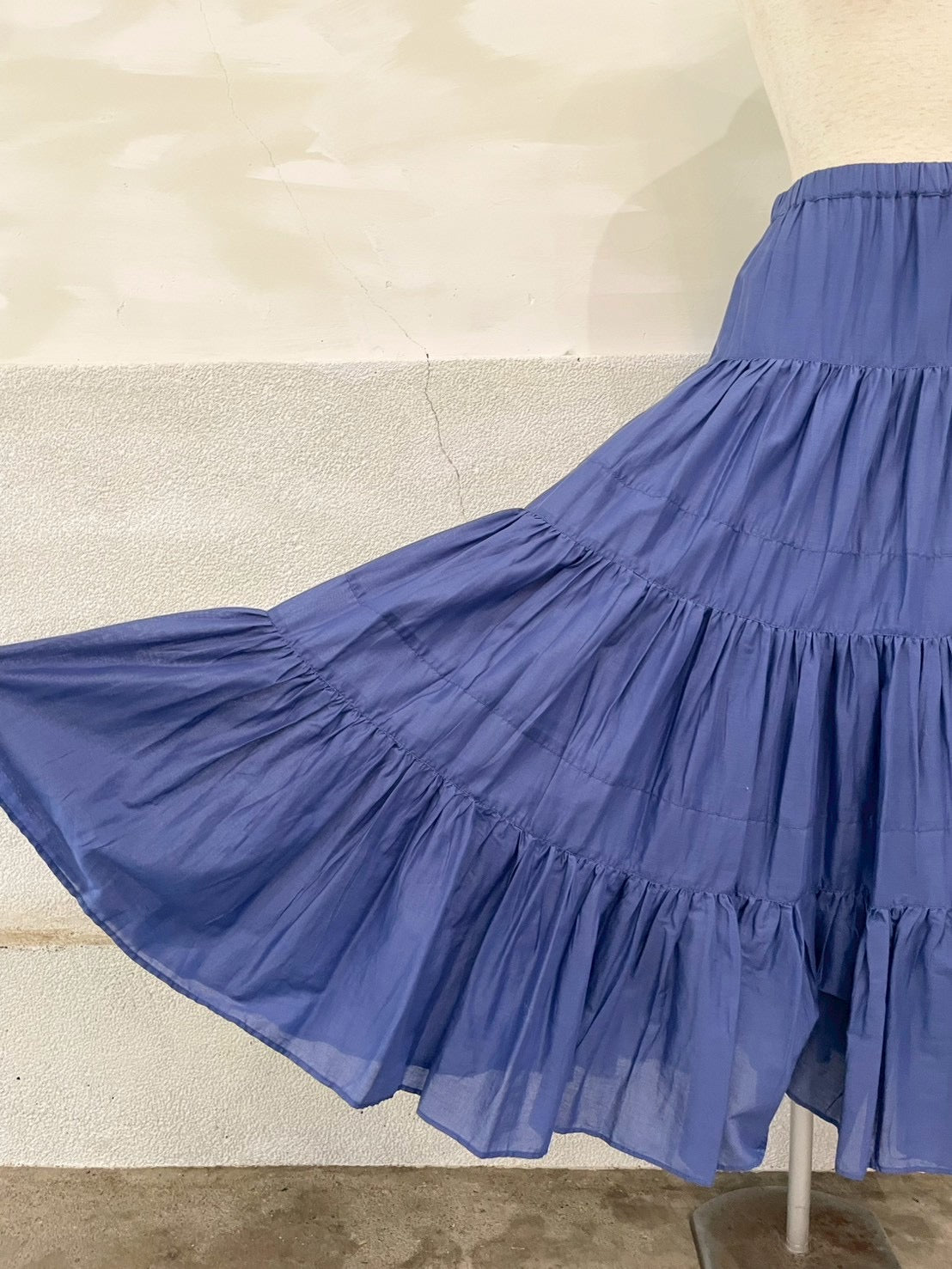 【botanical】コットンボイル ティアードスカート