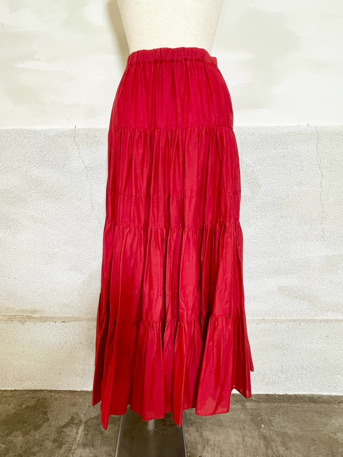 【botanical】コットンボイル ティアードスカート