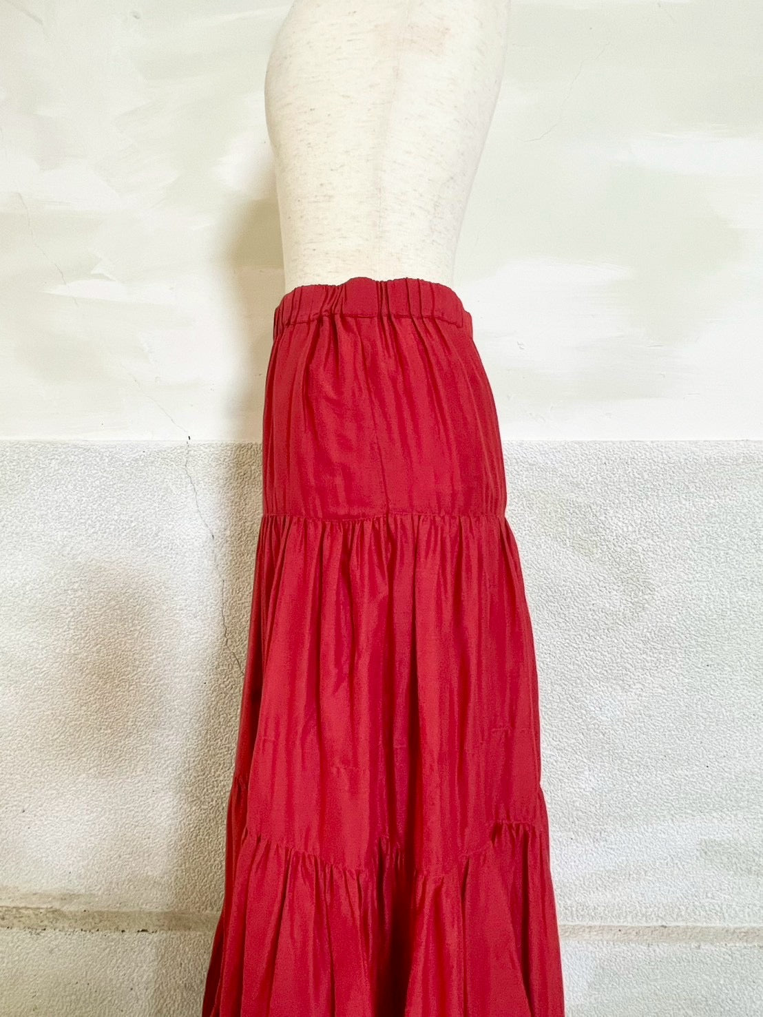 【botanical】コットンボイル ティアードスカート