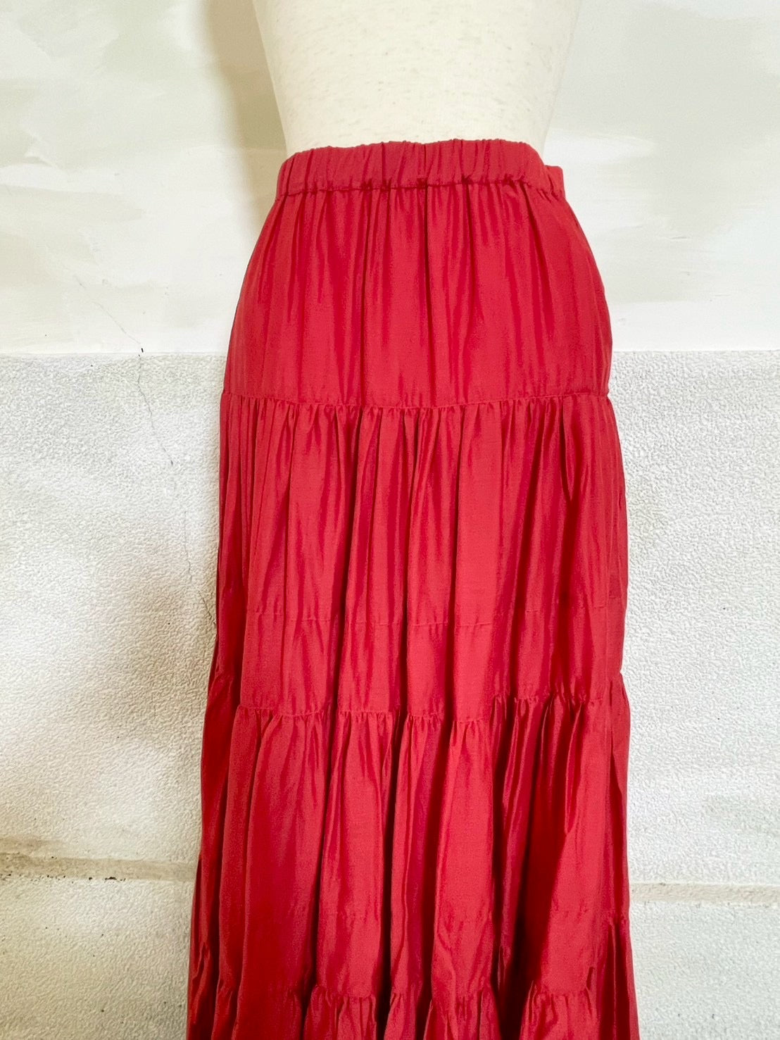 【botanical】コットンボイル ティアードスカート