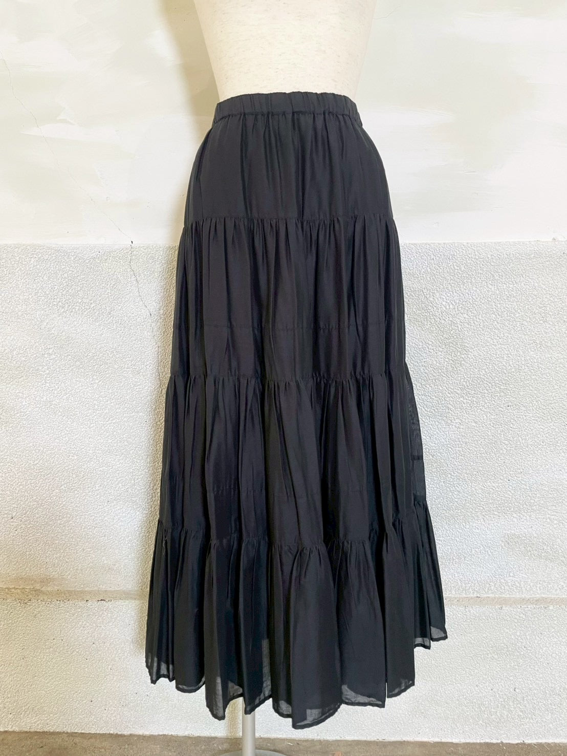 【botanical】コットンボイル ティアードスカート