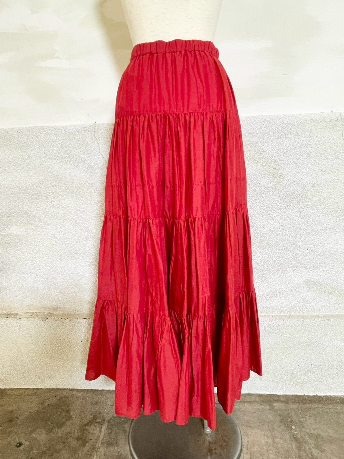 【botanical】コットンボイル ティアードスカート