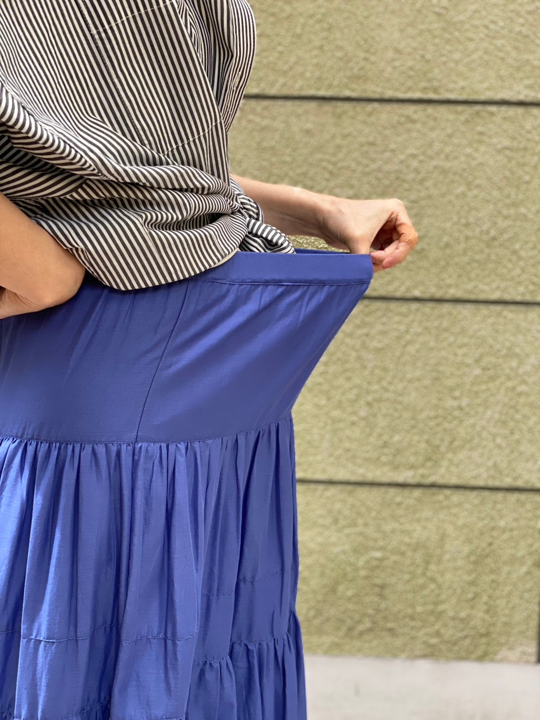 【botanical】コットンボイル ティアードスカート