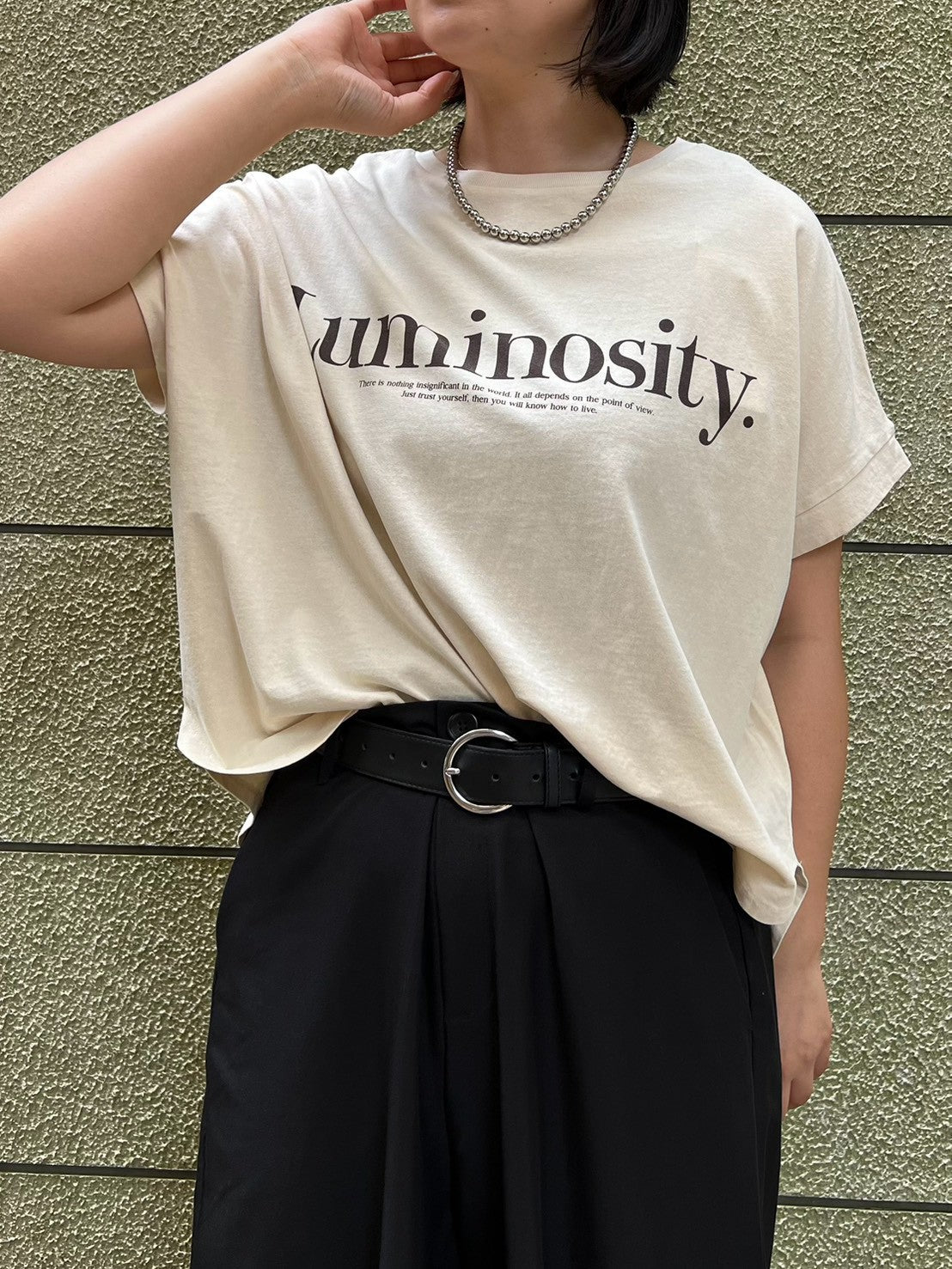 【botanical】ピグメント製品染め ロゴTシャツ