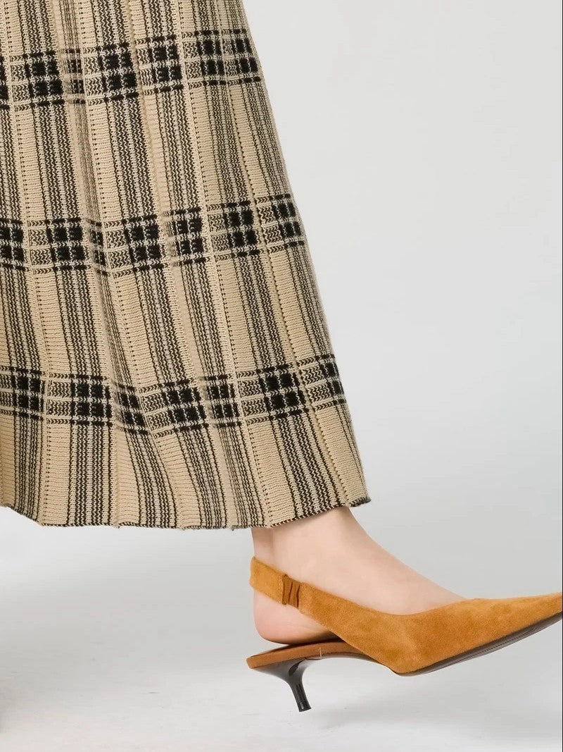 【TORRAZZODONNA】リバーシブルチェックニットスカート