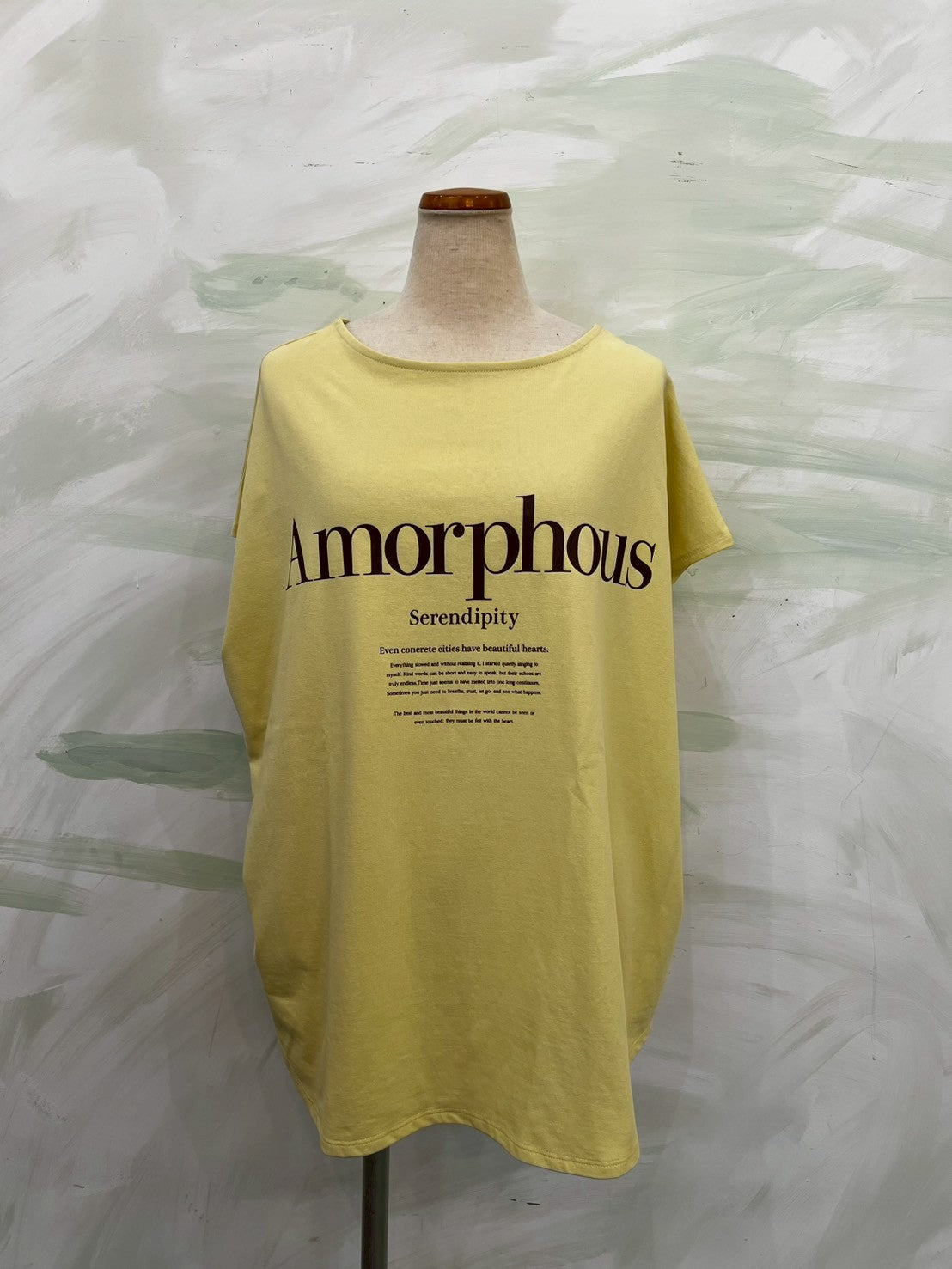 【botanical】USAコットン 前後2WAY フレンチオーバーロゴTシャツ