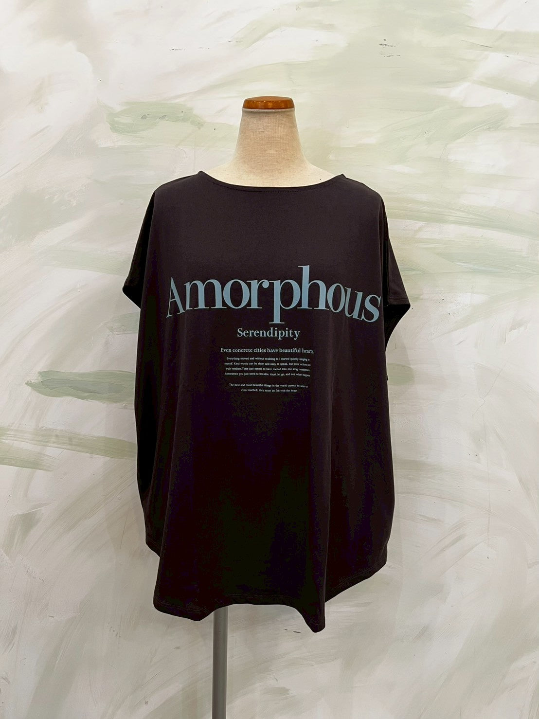 【botanical】USAコットン 前後2WAY フレンチオーバーロゴTシャツ