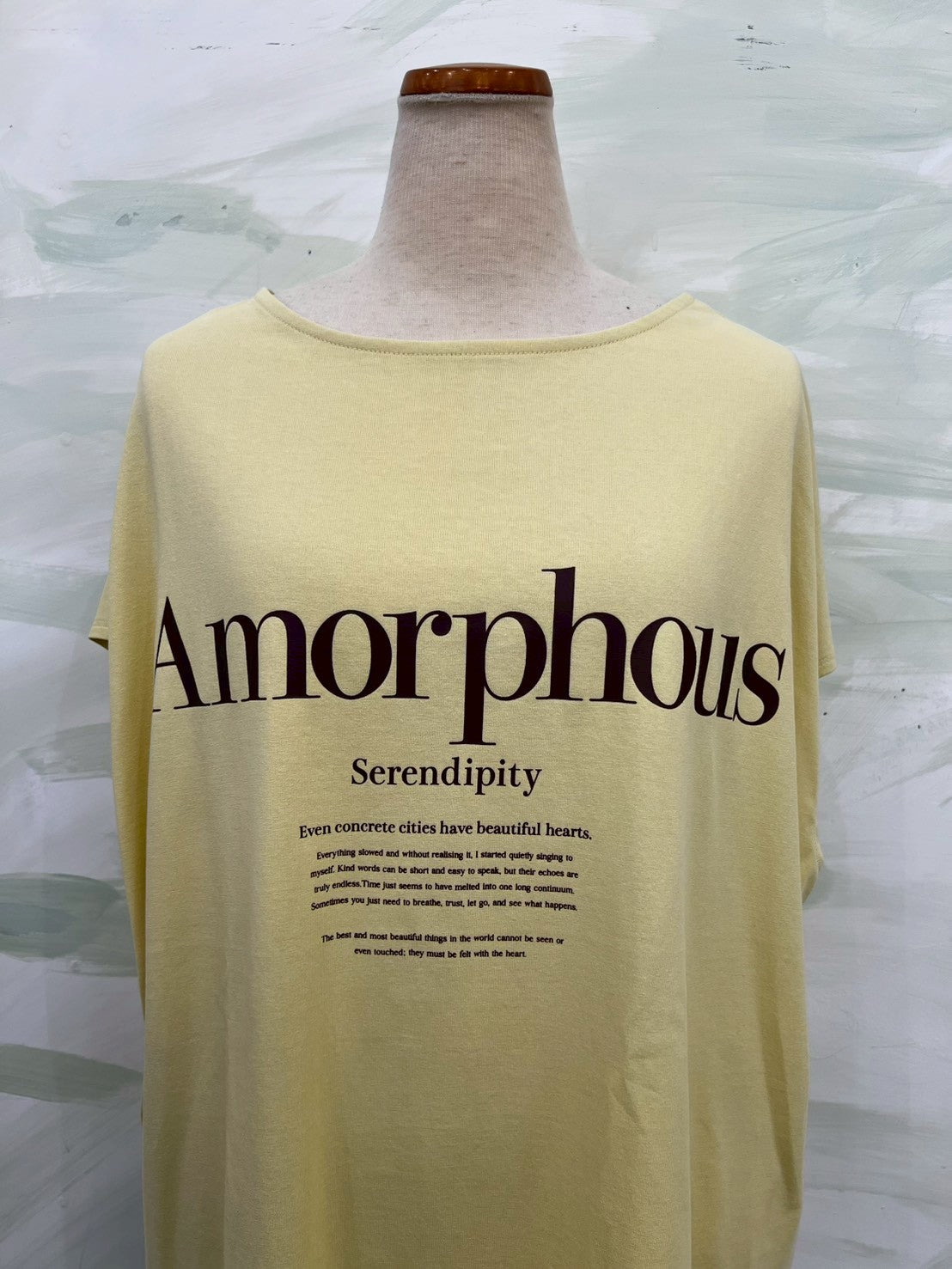 【botanical】USAコットン 前後2WAY フレンチオーバーロゴTシャツ