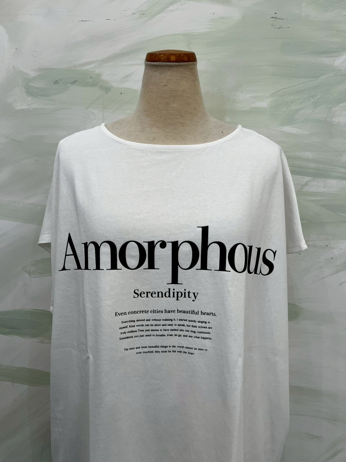 【botanical】USAコットン 前後2WAY フレンチオーバーロゴTシャツ