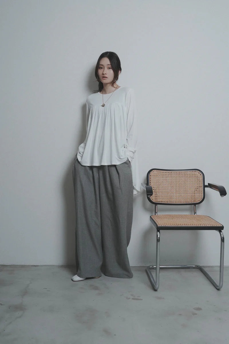 【予約商品】CYAN tokyo/ラウンドプリーツウォームトップス
