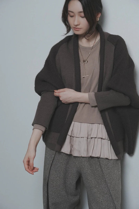 【予約商品】CYAN tokyo/シャギードルマンリブカーデ