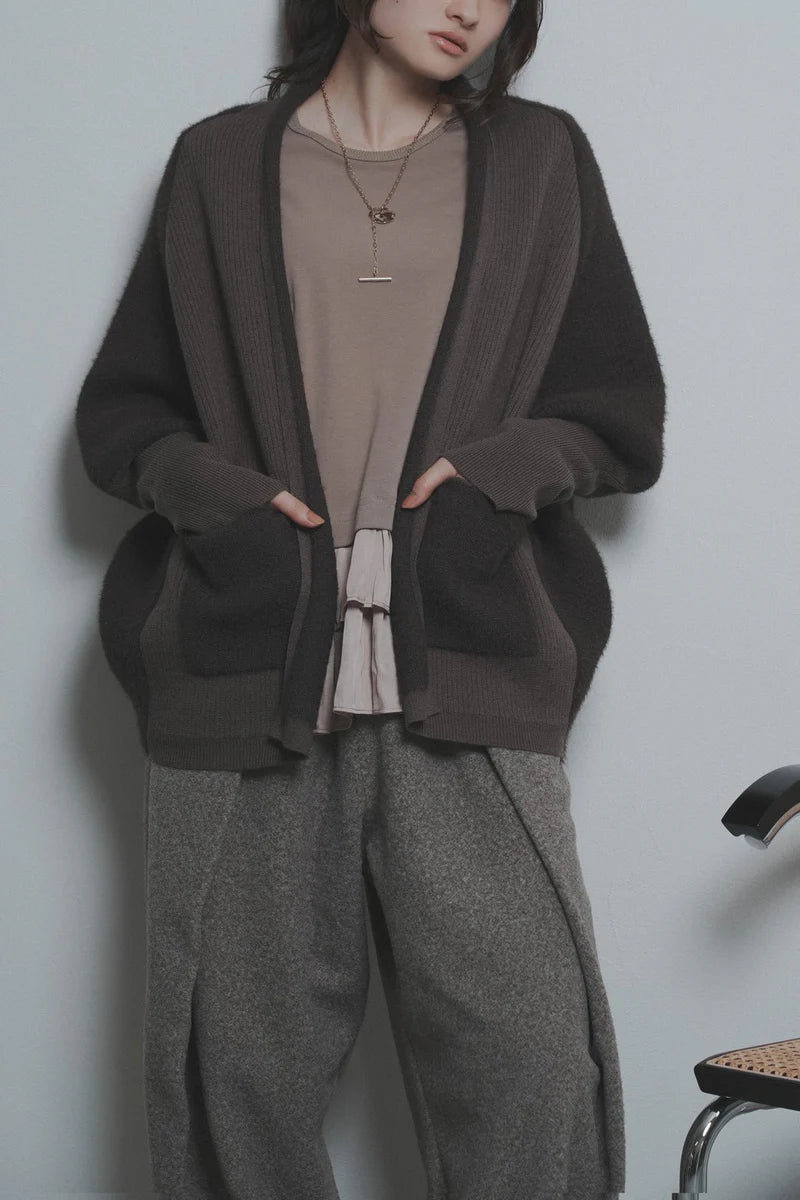 【予約商品】CYAN tokyo/シャギードルマンリブカーデ