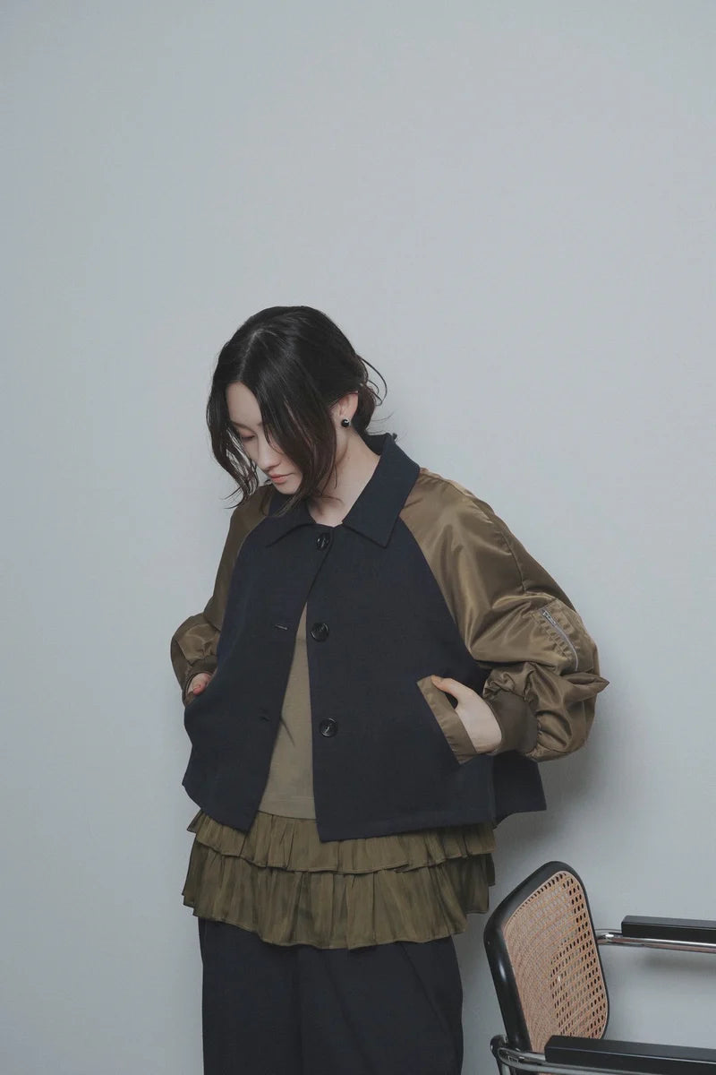 【予約商品】CYAN tokyo/ミリタリースリーブショートブルゾン
