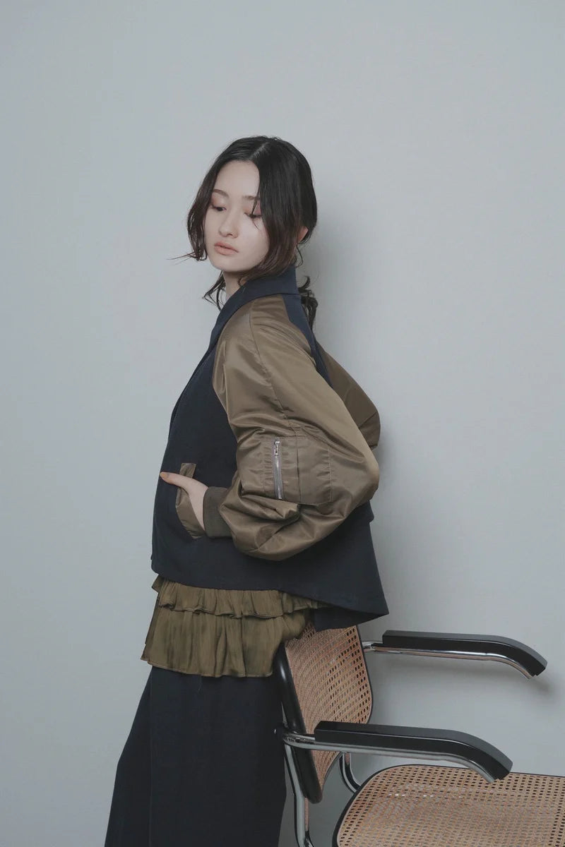【予約商品】CYAN tokyo/ミリタリースリーブショートブルゾン