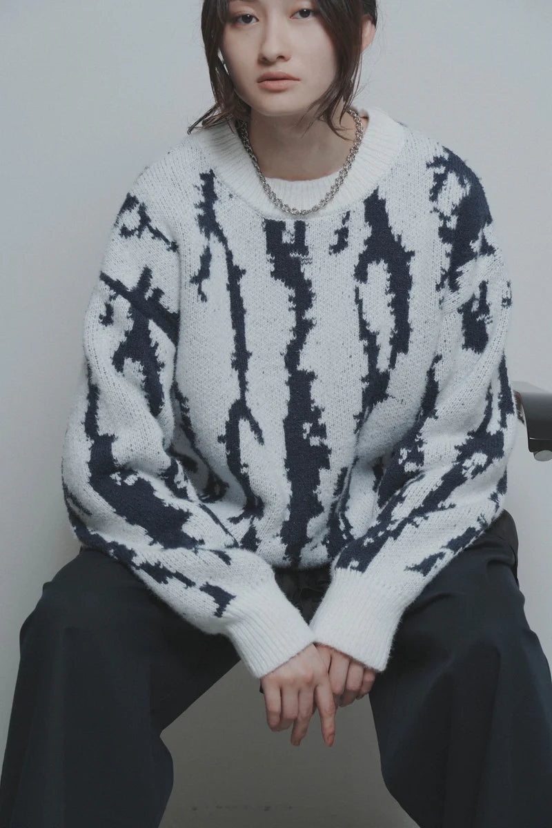 【予約商品】CYAN tokyo/ジオメトジャガードニット