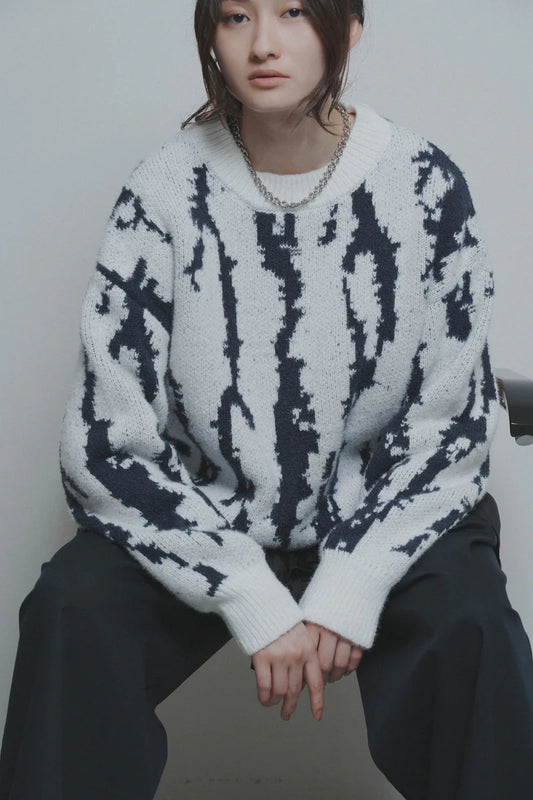 【予約商品】CYAN tokyo/ジオメトジャガードニット
