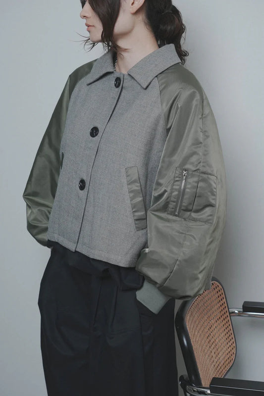 【予約商品】CYAN tokyo/ミリタリースリーブショートブルゾン