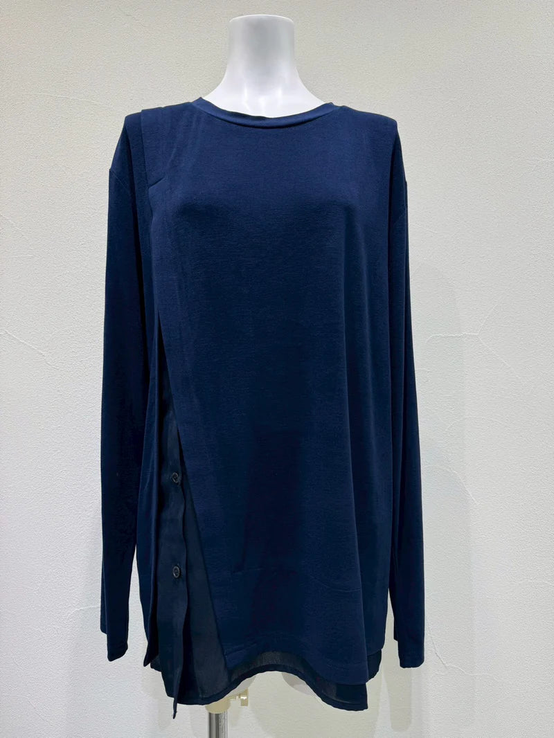 【予約商品】CYAN tokyo/シャツスリットウォームトップス