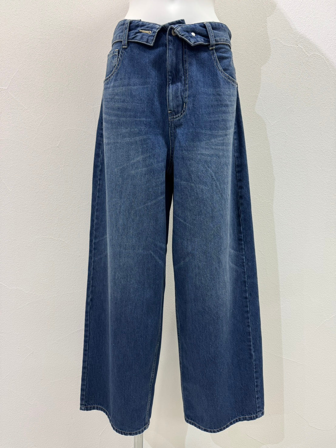 【予約商品】CYAN tokyo/ロールウエストワイドデニム