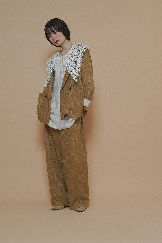 【予約商品】CYAN TOKYO リネンライクアジャストワイドパンツ