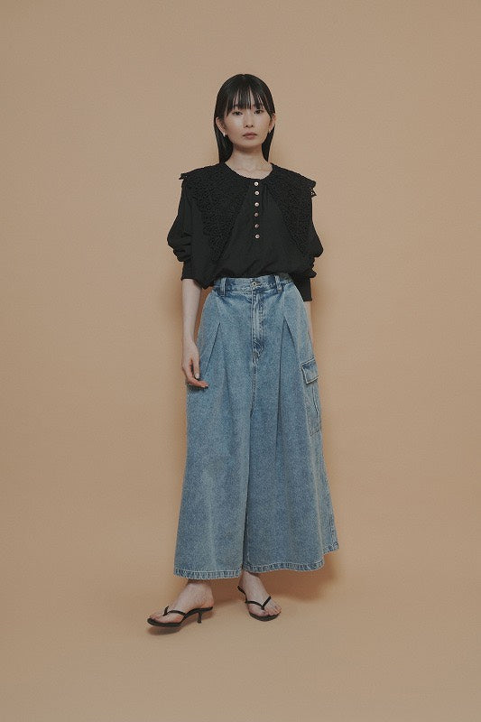 【予約商品】CYAN TOKYO デニムバギーガウチョ