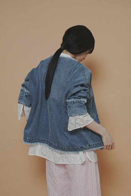 【予約商品】CYAN TOKYO ソフトデニム ドルマンブルゾン