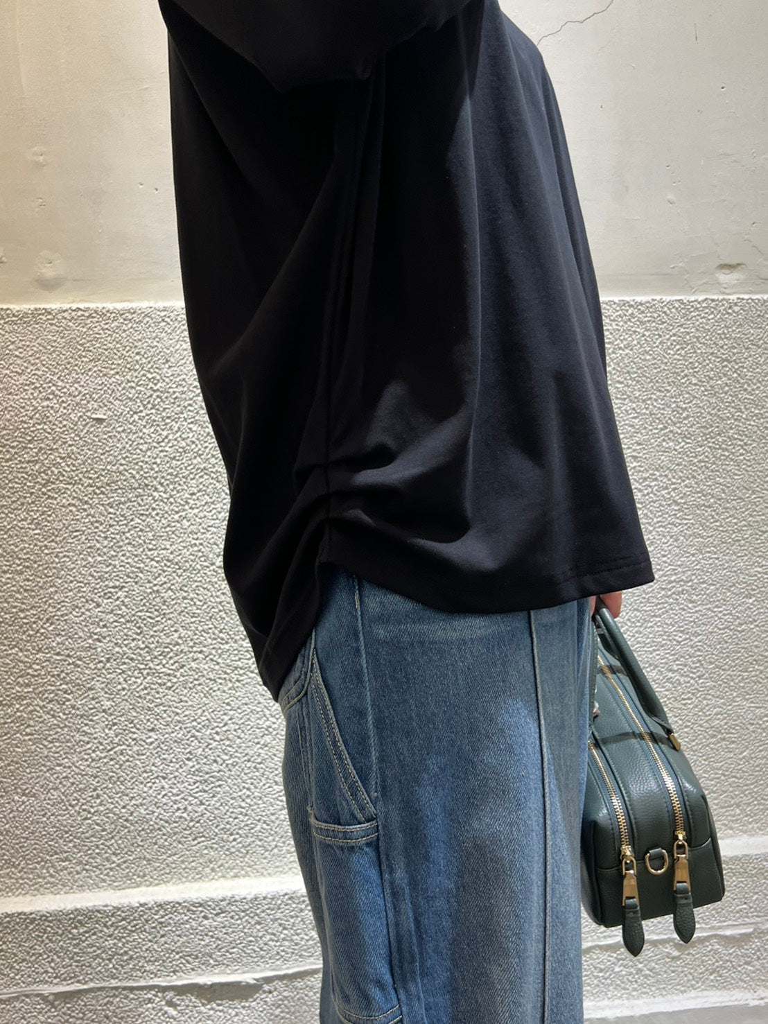 【CYANtokyo】ソフトデニムピンタックワイド