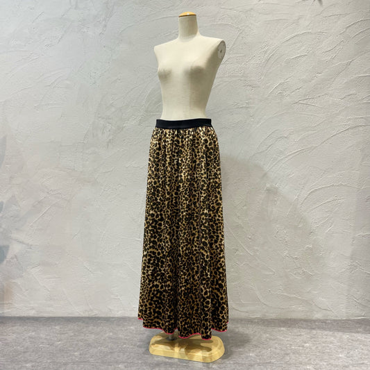 THOMAS MAGPIE/Leopard Velour Skirt
