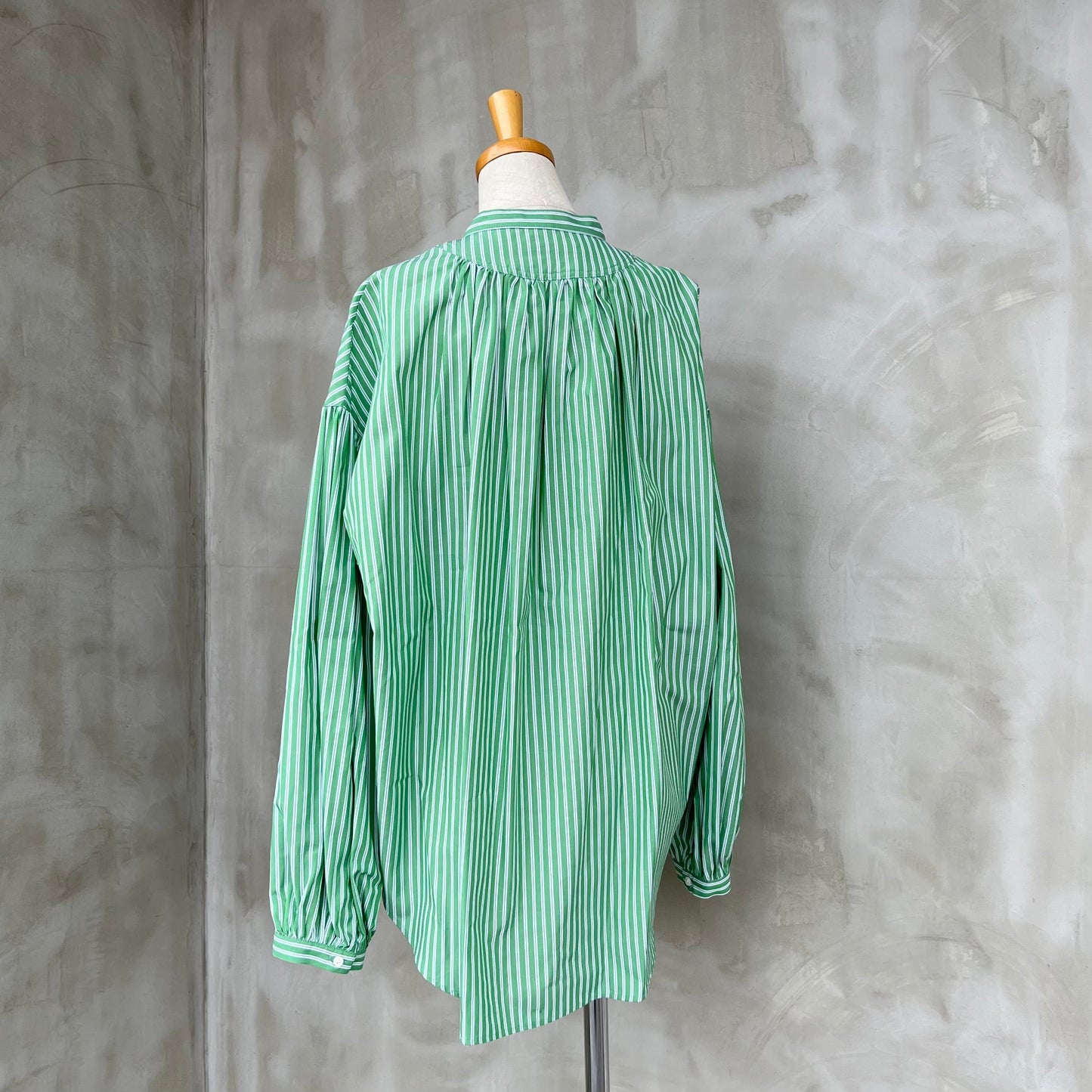 MANON/ストライプアミカルシャツ【PINK/GREEN】